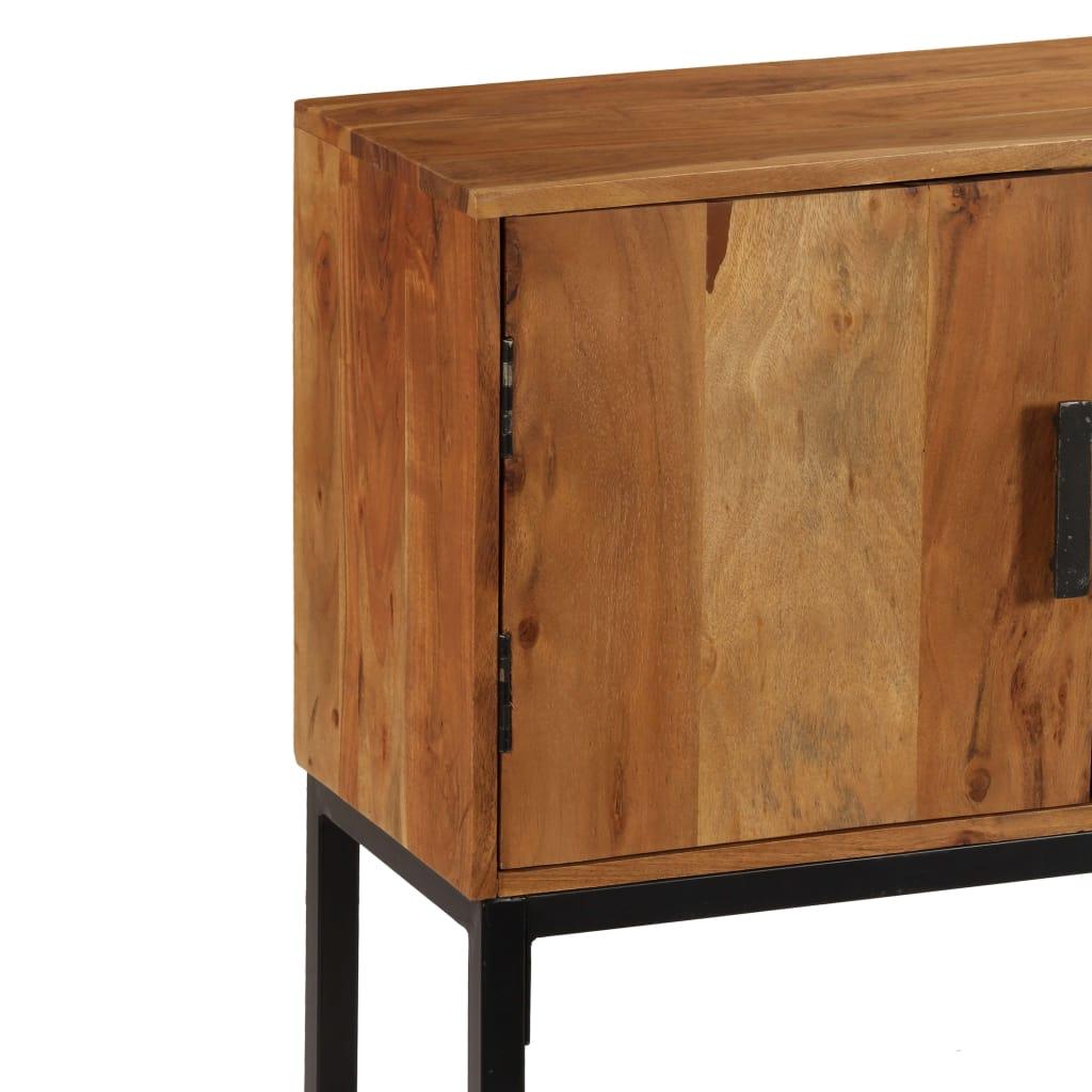 Buffet bahut armoire console meuble de rangement bois d'acacia massif 115 cm marron 4402046 - Helloshop26