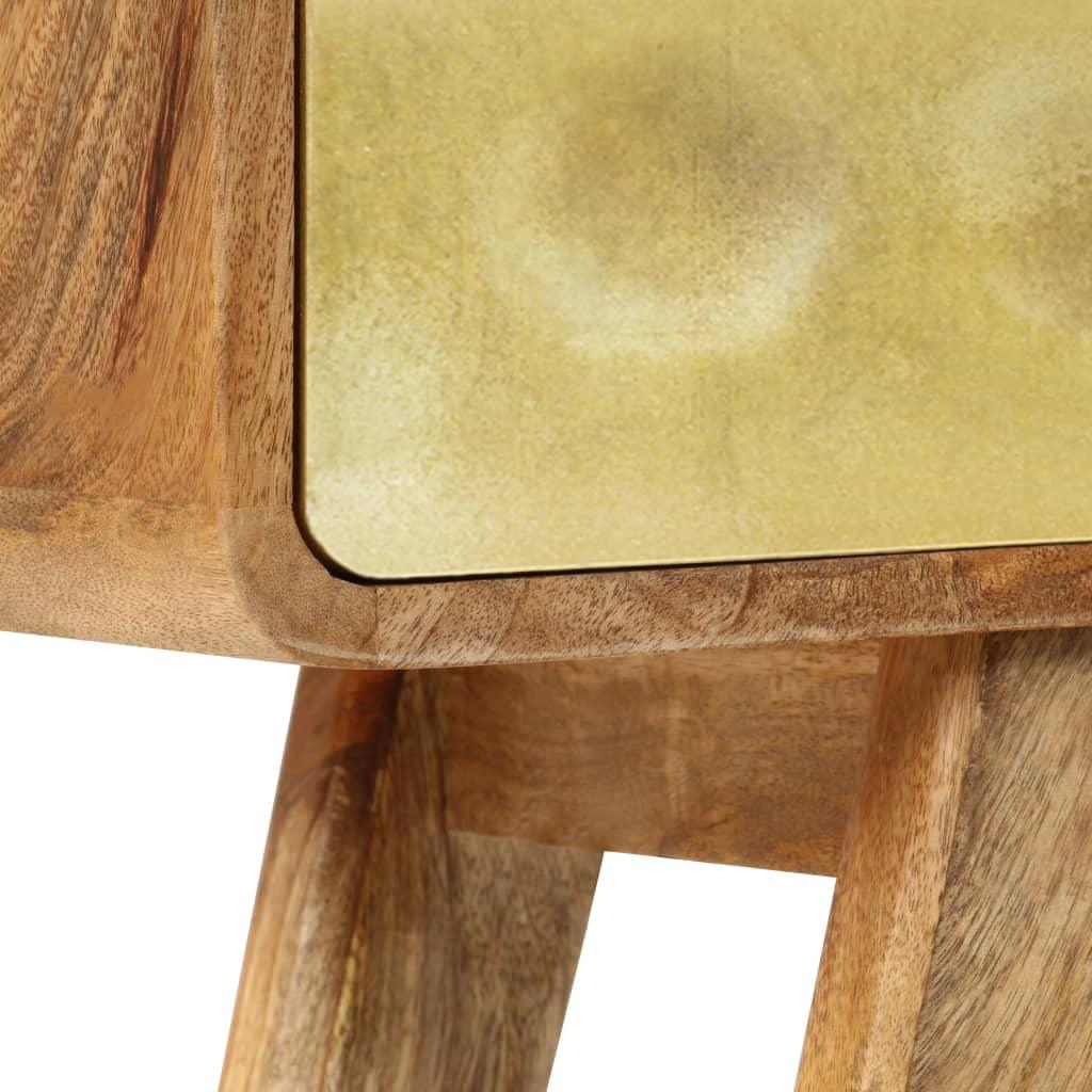 Buffet bahut armoire console meuble de rangement bois de manguier massif 90 cm 4402233 - Helloshop26