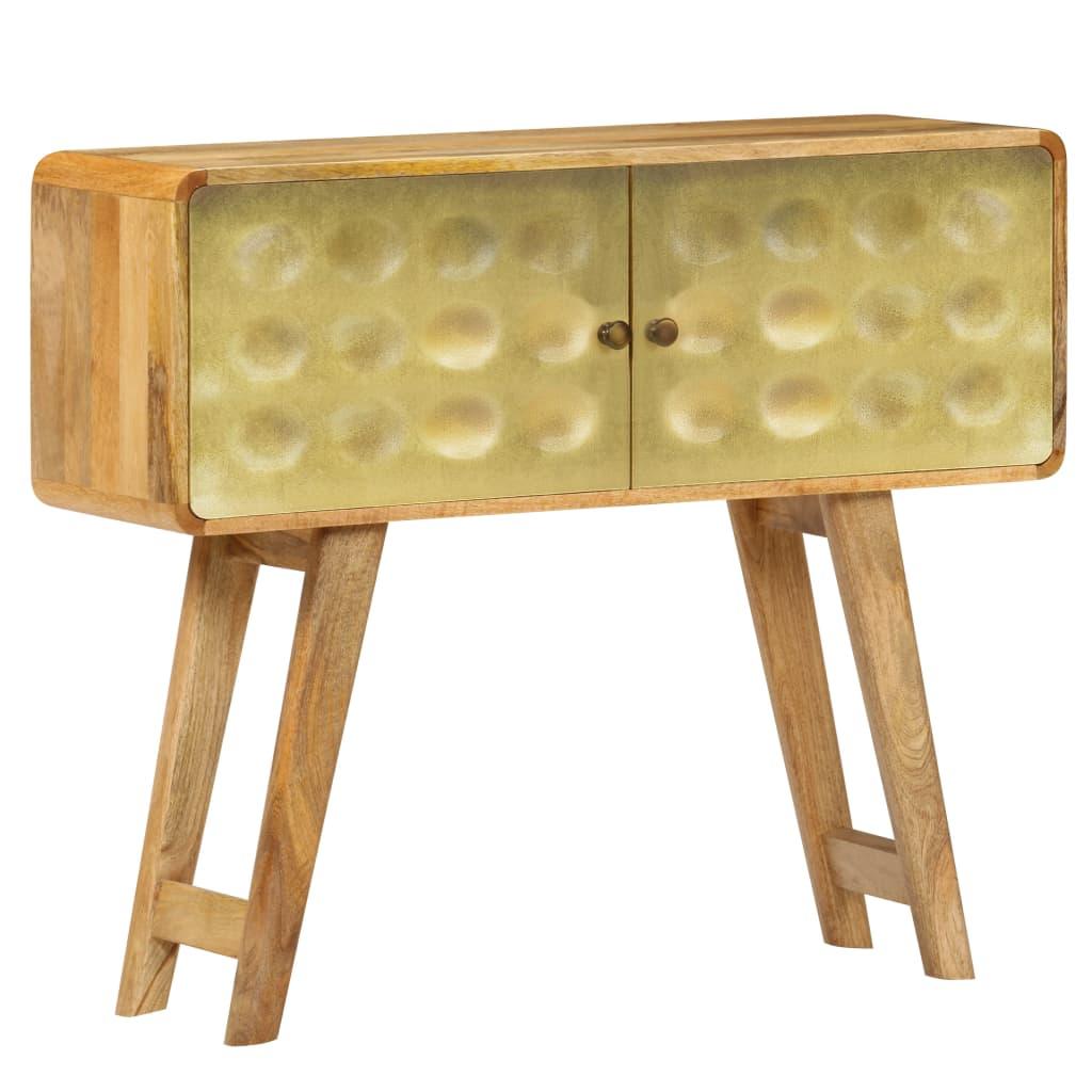 Buffet bahut armoire console meuble de rangement bois de manguier massif 90 cm 4402233 - Helloshop26