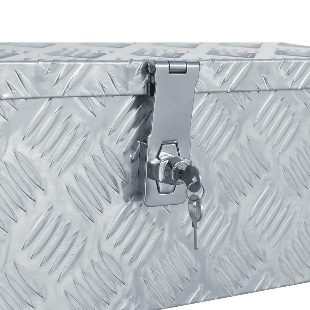 Boîte en aluminium argenté chariot à outils caisse à outils atelier 02_0003198 - Helloshop26