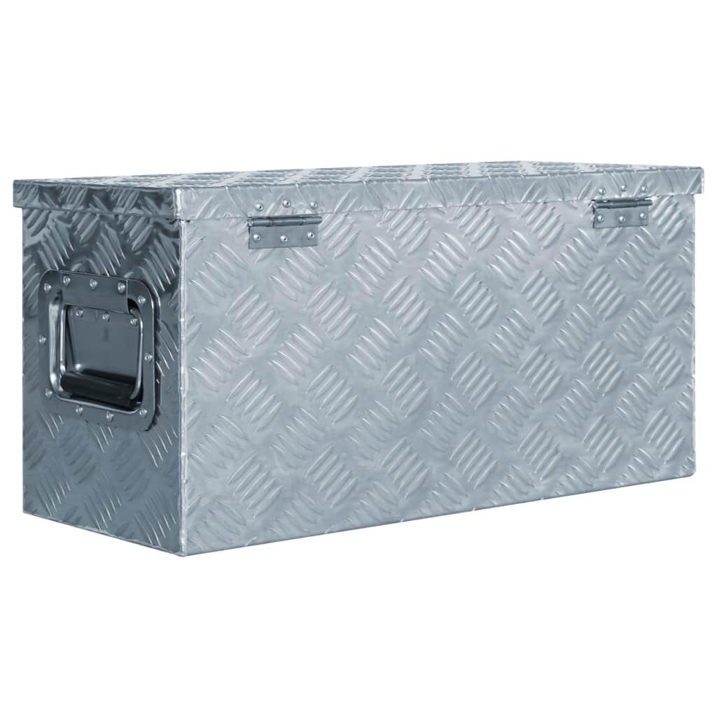Boîte en aluminium haute qualité 61,5 cm outils accessoires ou équipement argenté 02_0003200 - Helloshop26