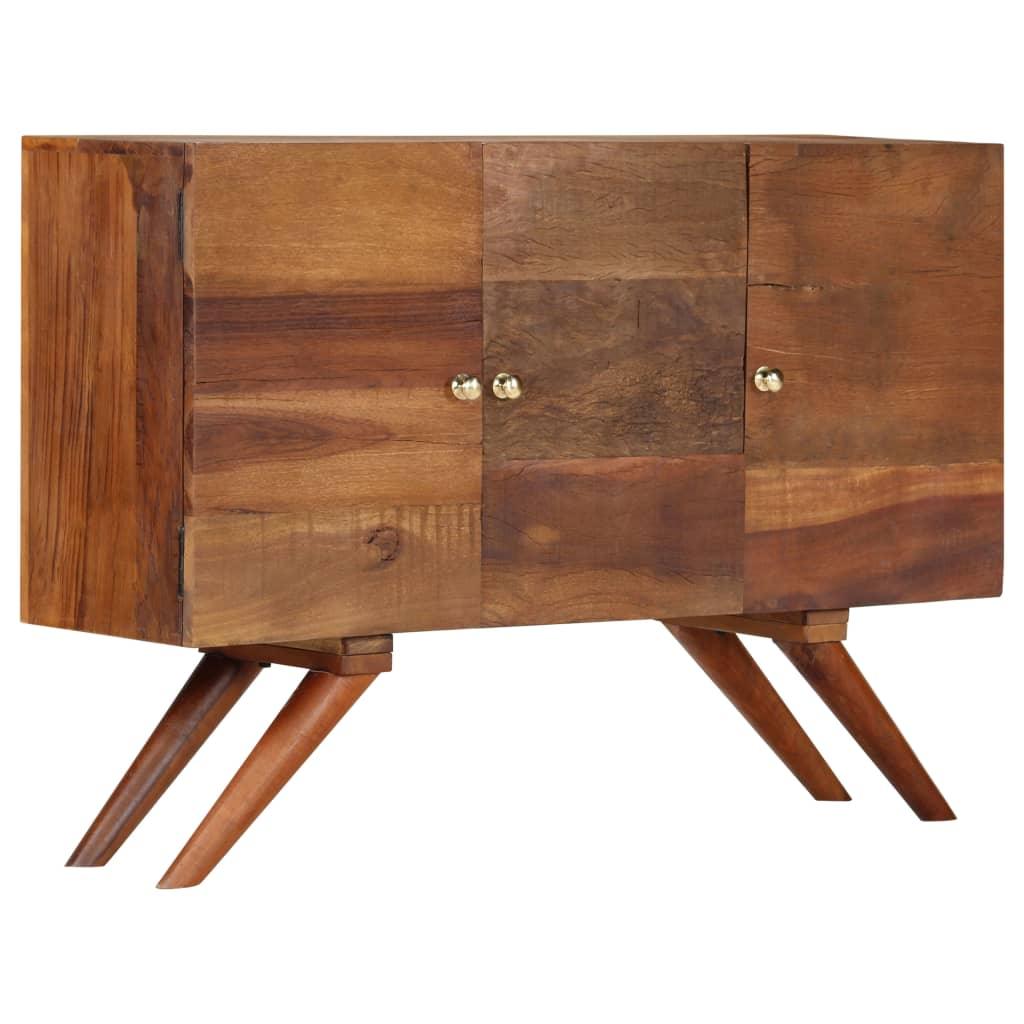 Buffet bahut armoire console meuble de rangement bois recyclé massif 110 cm marron 4402286 - Helloshop26
