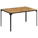 Table de salon salle à manger design 140x80x76 cm bois de manguier massif 0902152