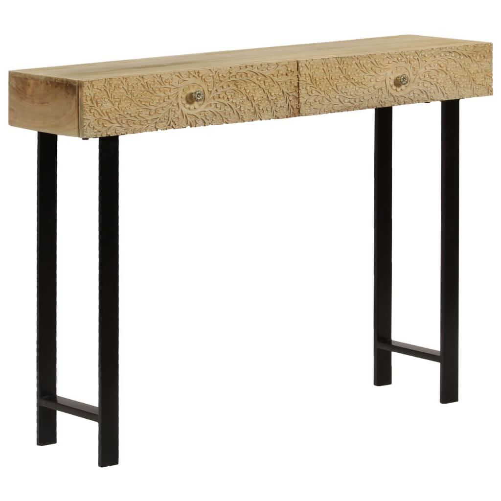 Buffet bahut armoire console meuble de rangement bois de manguier massif 102 cm 4402239 - Helloshop26