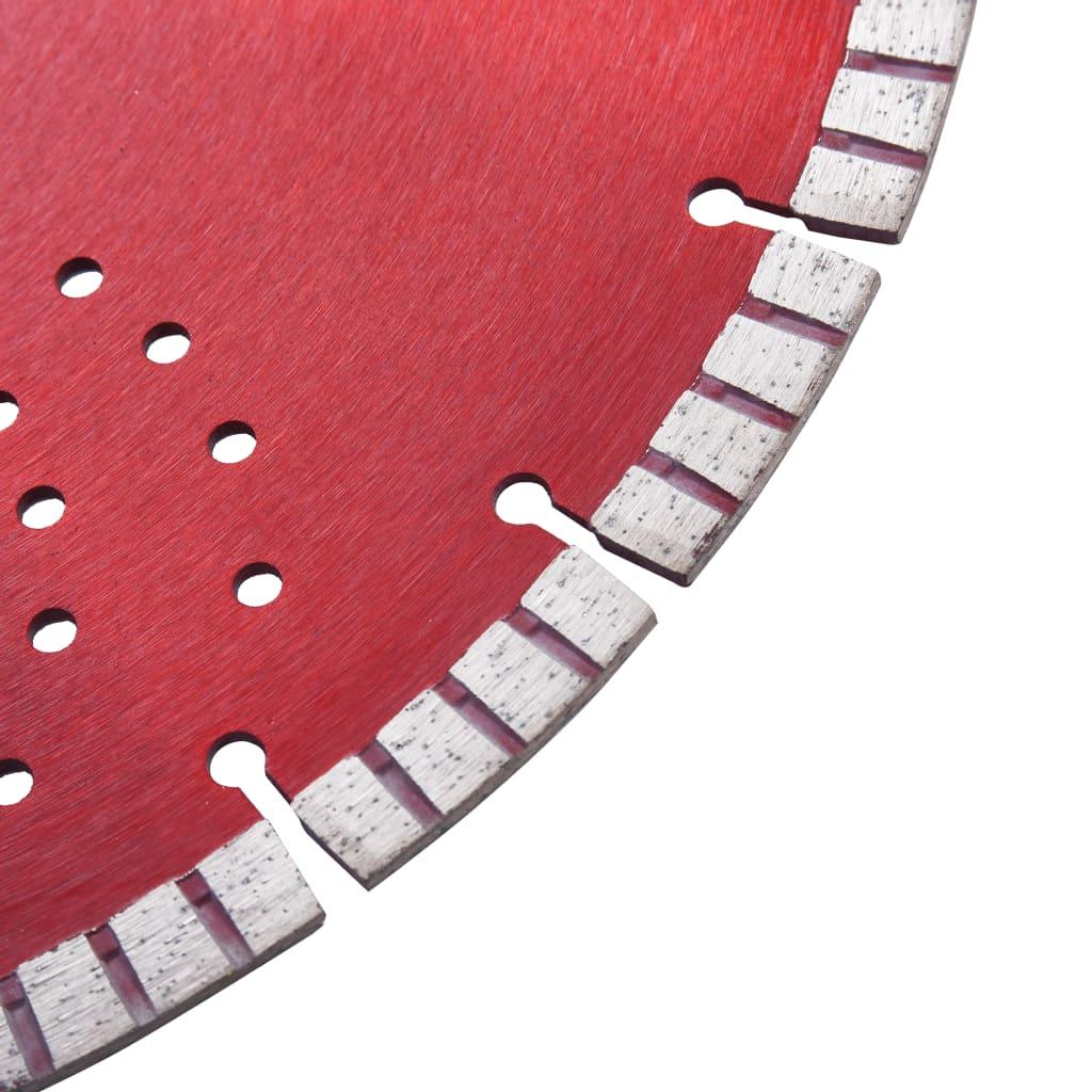 Disque de coupe diamanté avec turbo et trous lame de scie matériaux de béton disque de meuleuse machine de meuleuse scie à table durable acier 350 mm 02_0003733 - Helloshop26