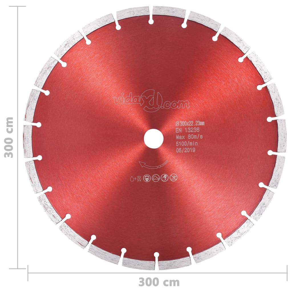 Disque de coupe diamanté lame de scie matériaux de béton disque de meuleuse machine de meuleuse scie à table durable acier 300 mm 02_0003711 - Helloshop26
