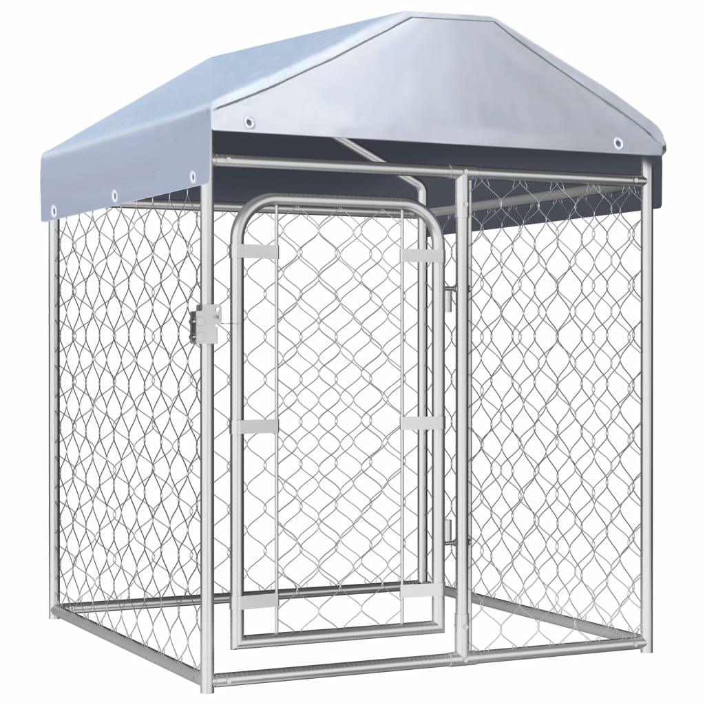 Chenil extérieur cage enclos parc animaux chien extérieur avec toit 100 x 100 x 125 cm 02_0000448 - Helloshop26