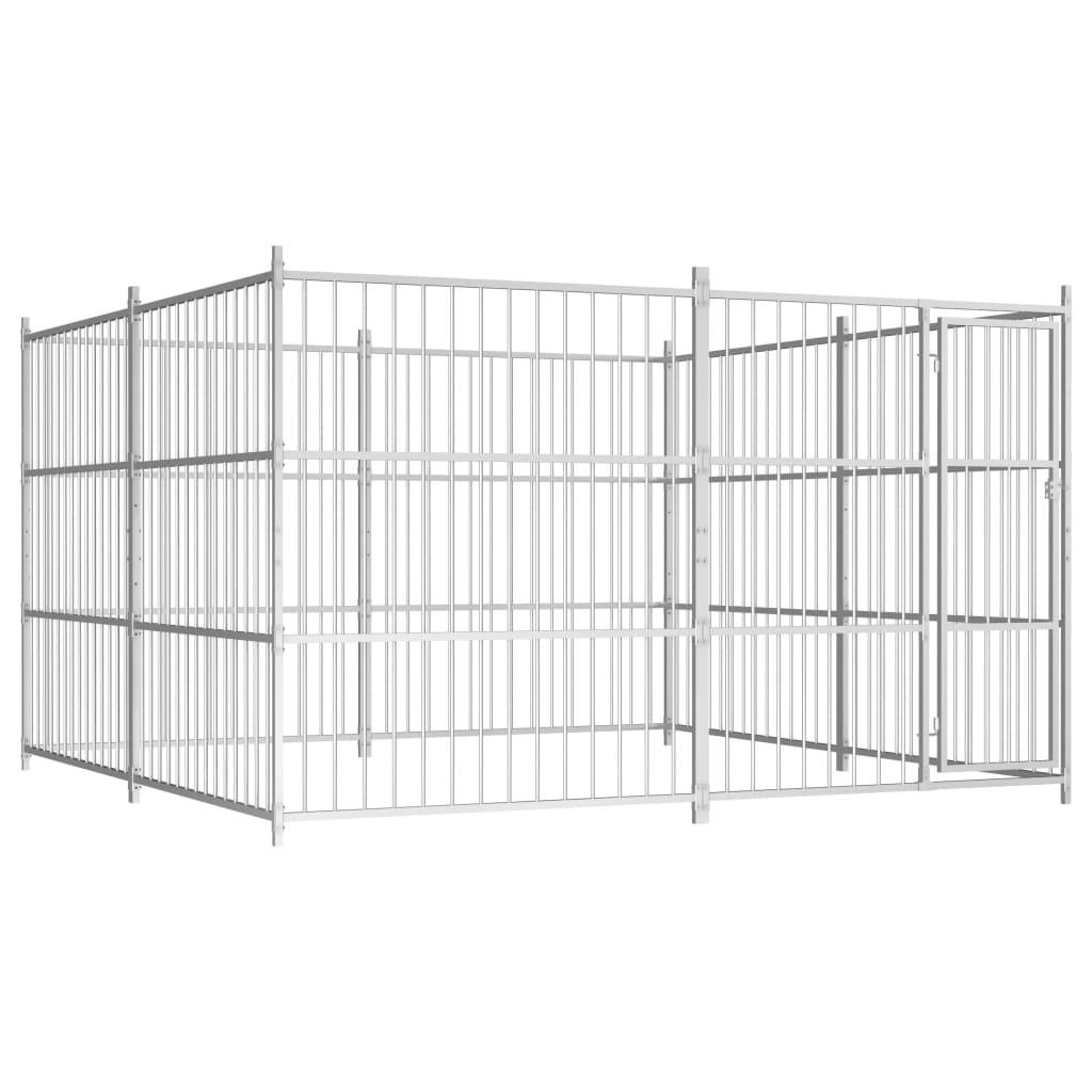 Chenil extérieur cage enclos parc animaux chien d'extérieur pour chiens 300 x 300 x 185 cm 02_0000347 - Helloshop26