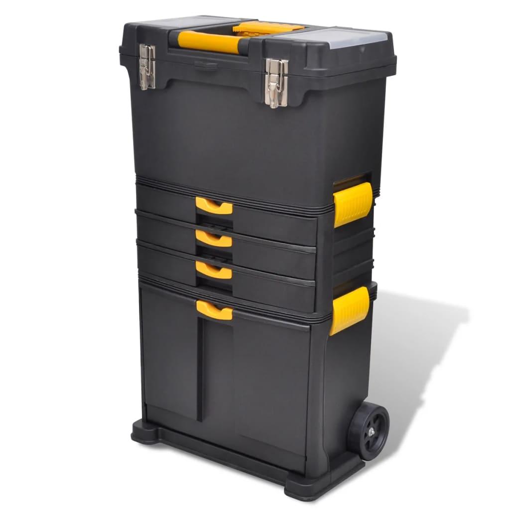 Boîte à outils portable trolley à outils servante coffre à outils 82 cm atelier 02_0003819 - Helloshop26