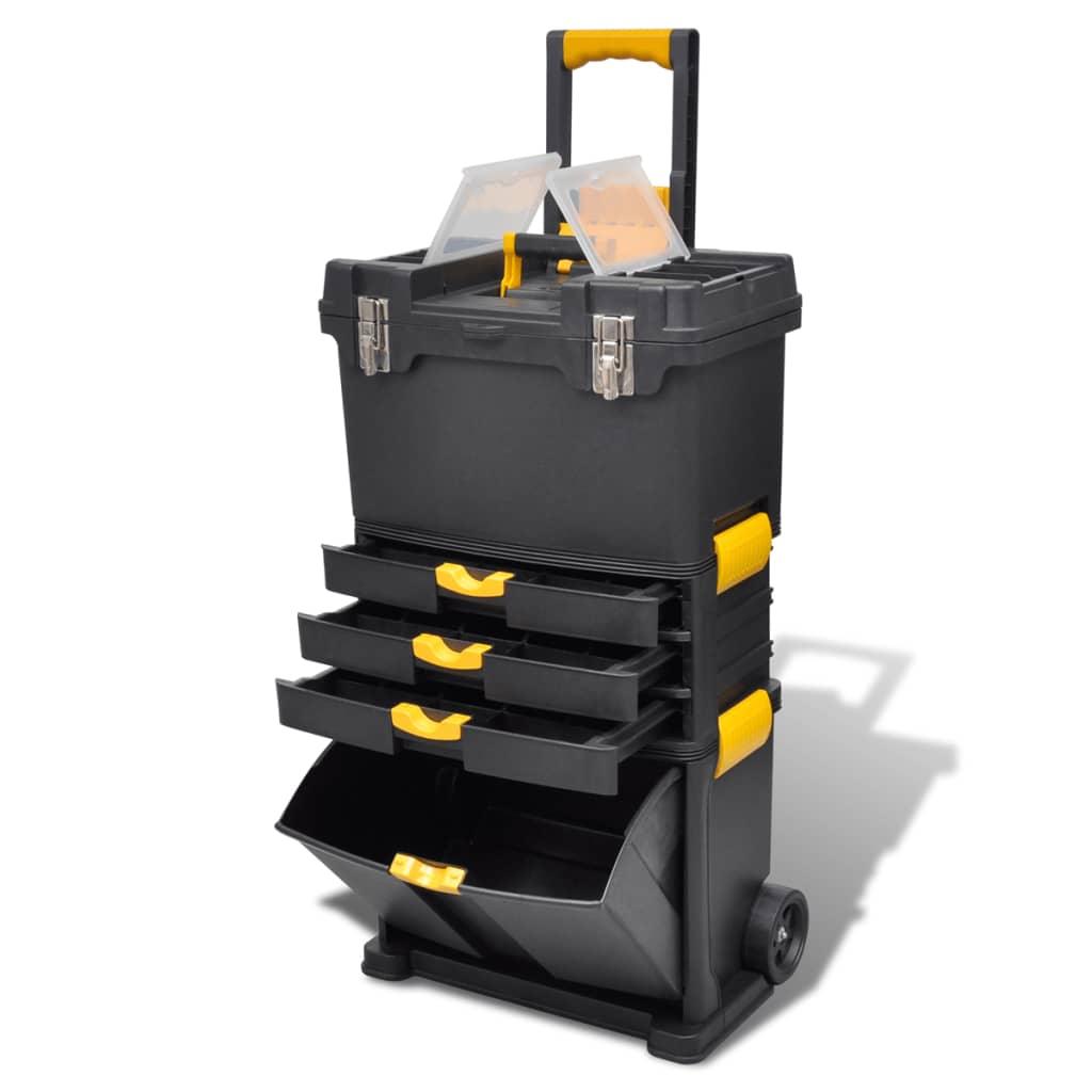 Boîte à outils portable trolley à outils servante coffre à outils 82 cm atelier 02_0003819 - Helloshop26