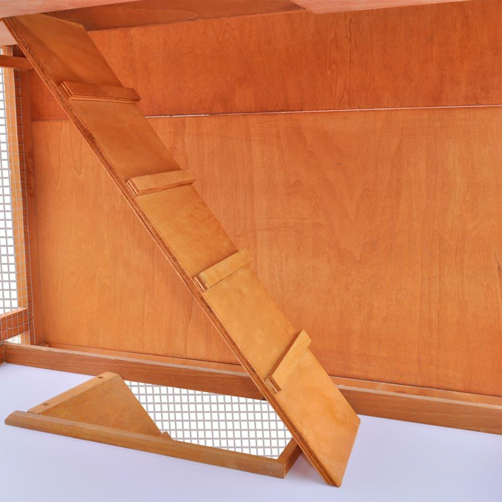 Clapier d'extérieur enclos 80 x 71 x 160 cm pour petits animaux 3 niveau x bois 02_0000619 - Helloshop26