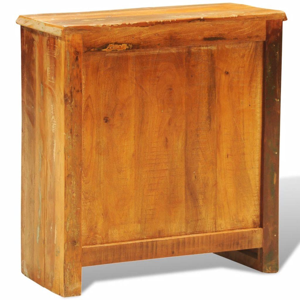 Buffet bahut armoire console meuble de rangement vintage avec 2 portes bois massif de récupération 4402002 - Helloshop26
