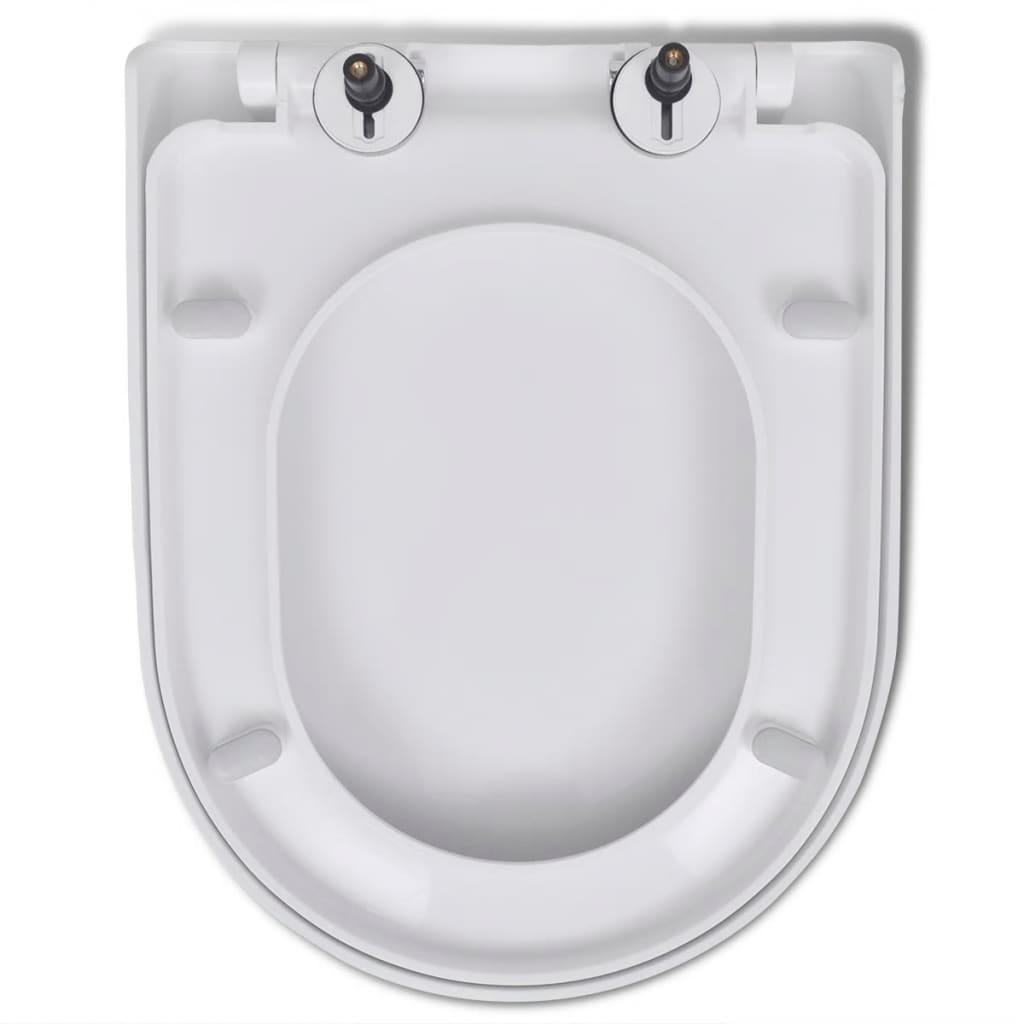 Abattant WC à fermeture en douceur Libération rapide carré blanc 02_0002892 - Helloshop26