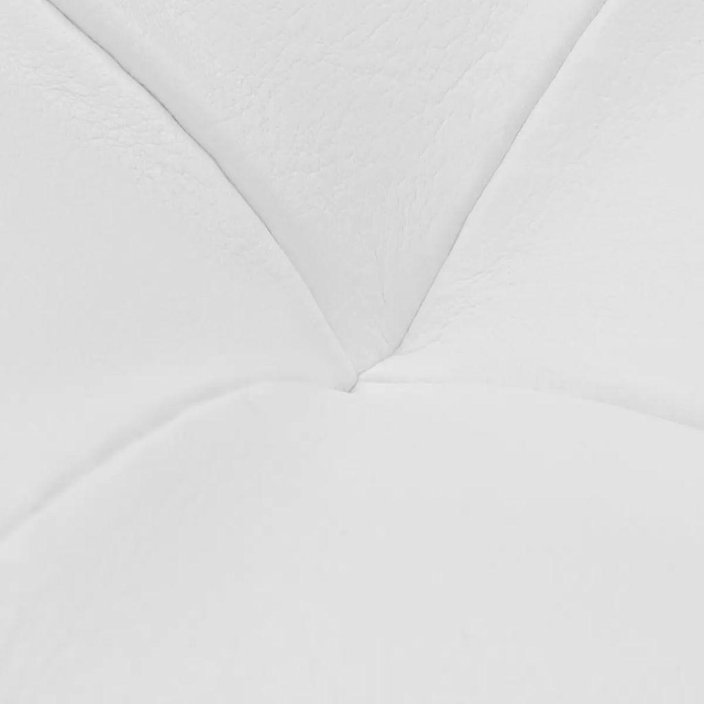 Banquette pouf tabouret meuble pouf de rangement cuir synthétique blanc 3002220 - Helloshop26