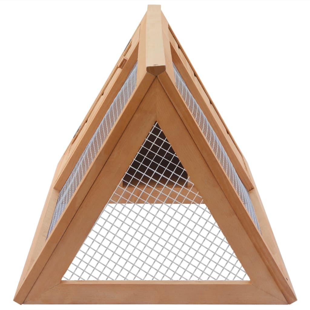 Cage clapier pour animaux 98 x 50 x 41 cm bois marron 02_0000576 - Helloshop26