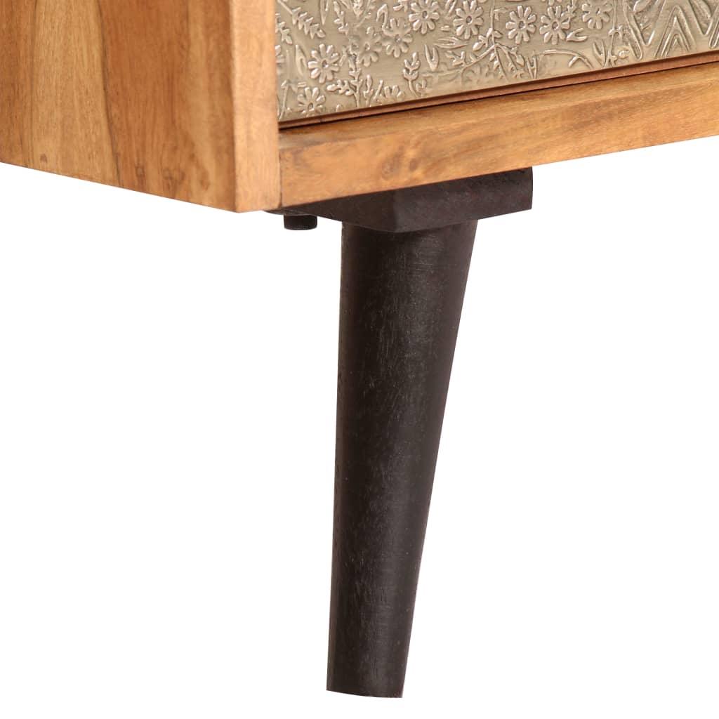 Buffet bahut armoire console meuble de rangement 80 cm bois d'acacia massif 4402249 - Helloshop26