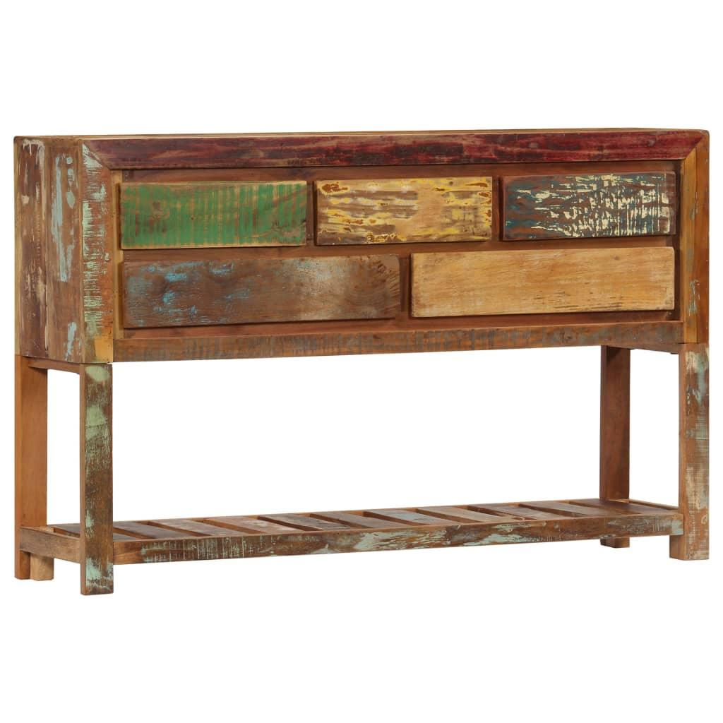 Buffet bahut armoire console meuble de rangement 120 cm bois de récupération solide 4402172 - Helloshop26