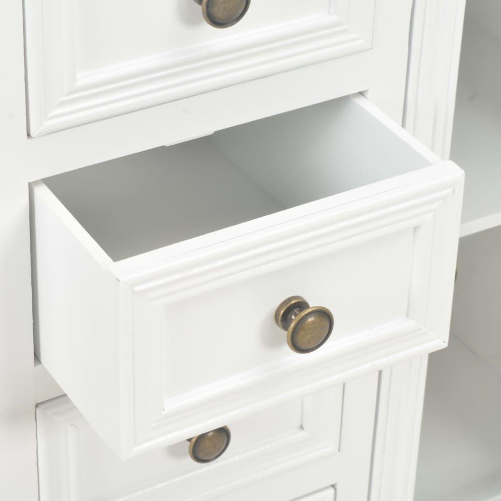 Buffet bahut armoire console meuble de rangement blanc 70 cm bois de pin massif 4402057 - Helloshop26
