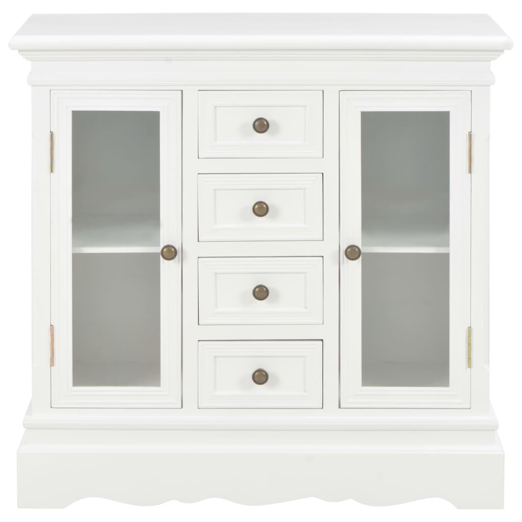 Buffet bahut armoire console meuble de rangement blanc 70 cm bois de pin massif 4402057 - Helloshop26