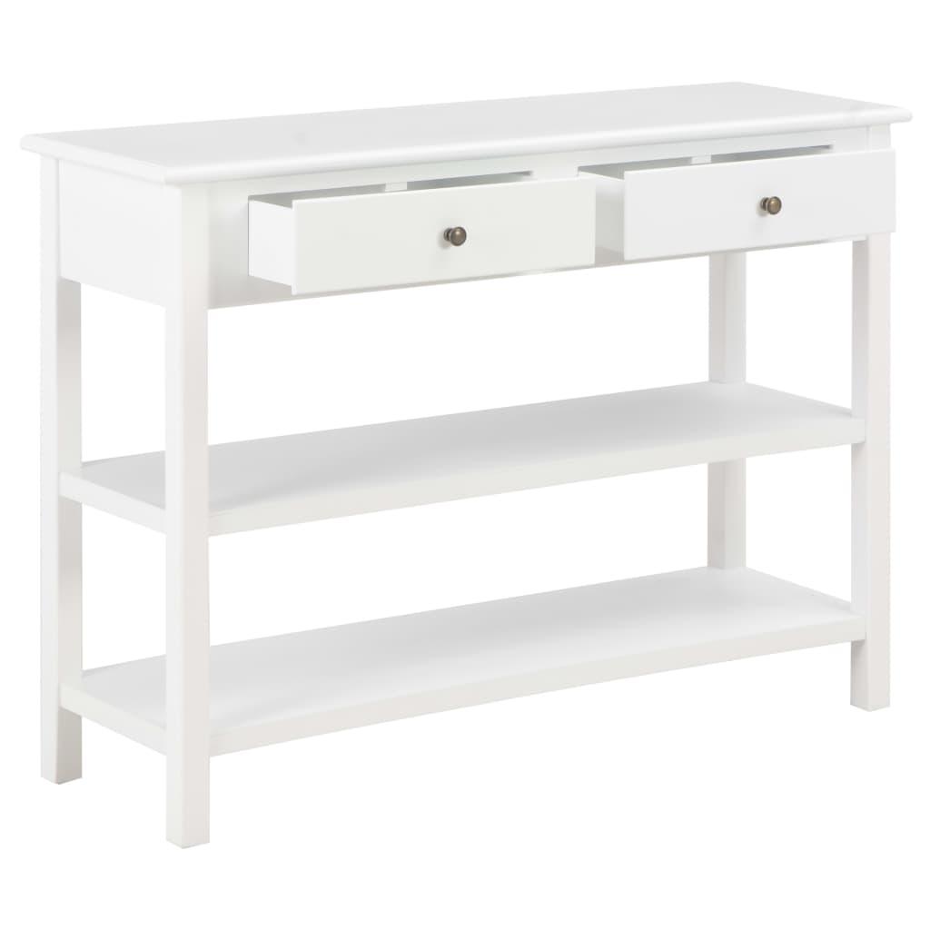 Buffet bahut armoire console meuble de rangement blanc 110 cm mdf 4402280 - Helloshop26