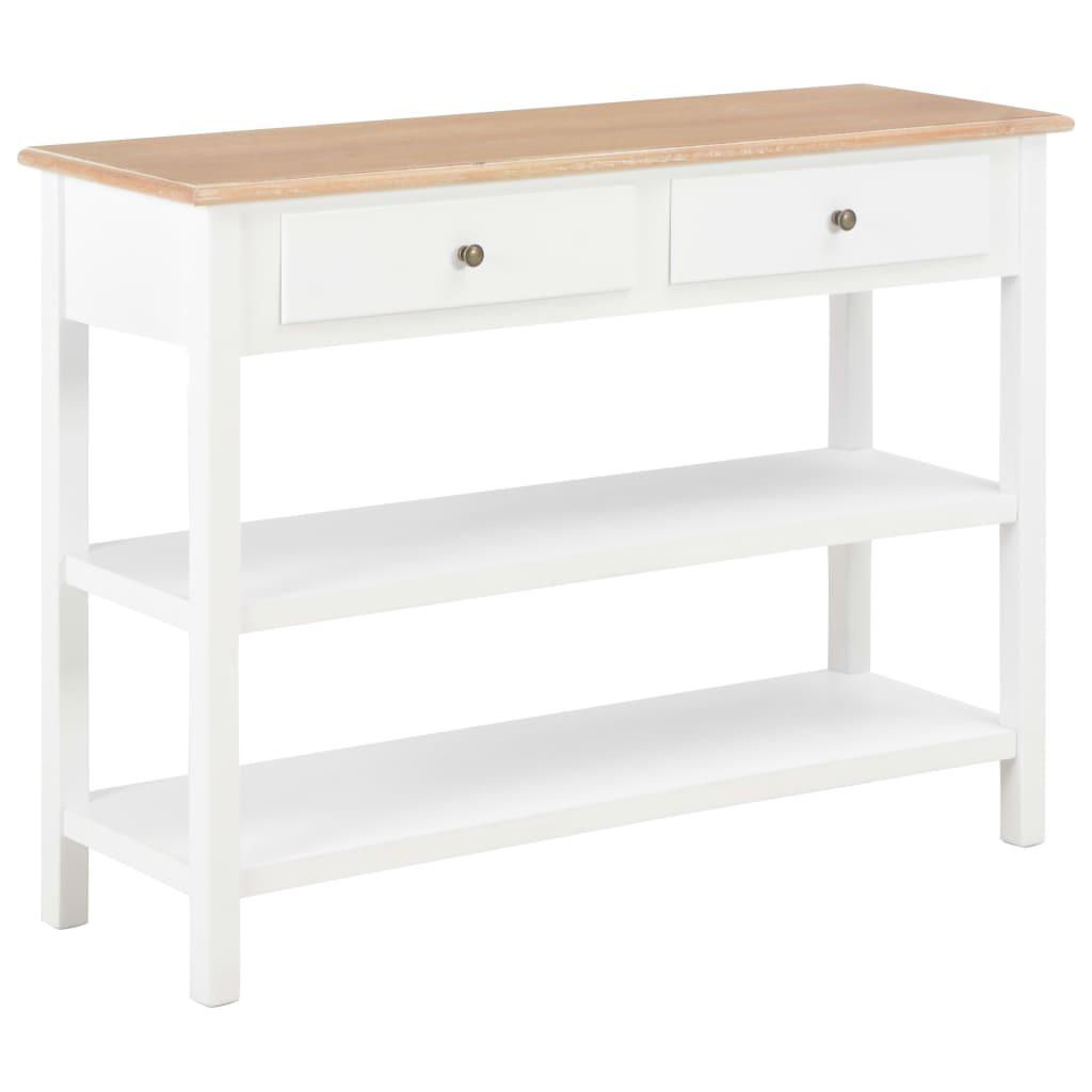 Buffet bahut armoire console meuble de rangement blanc 110 cm mdf 4402251 - Helloshop26