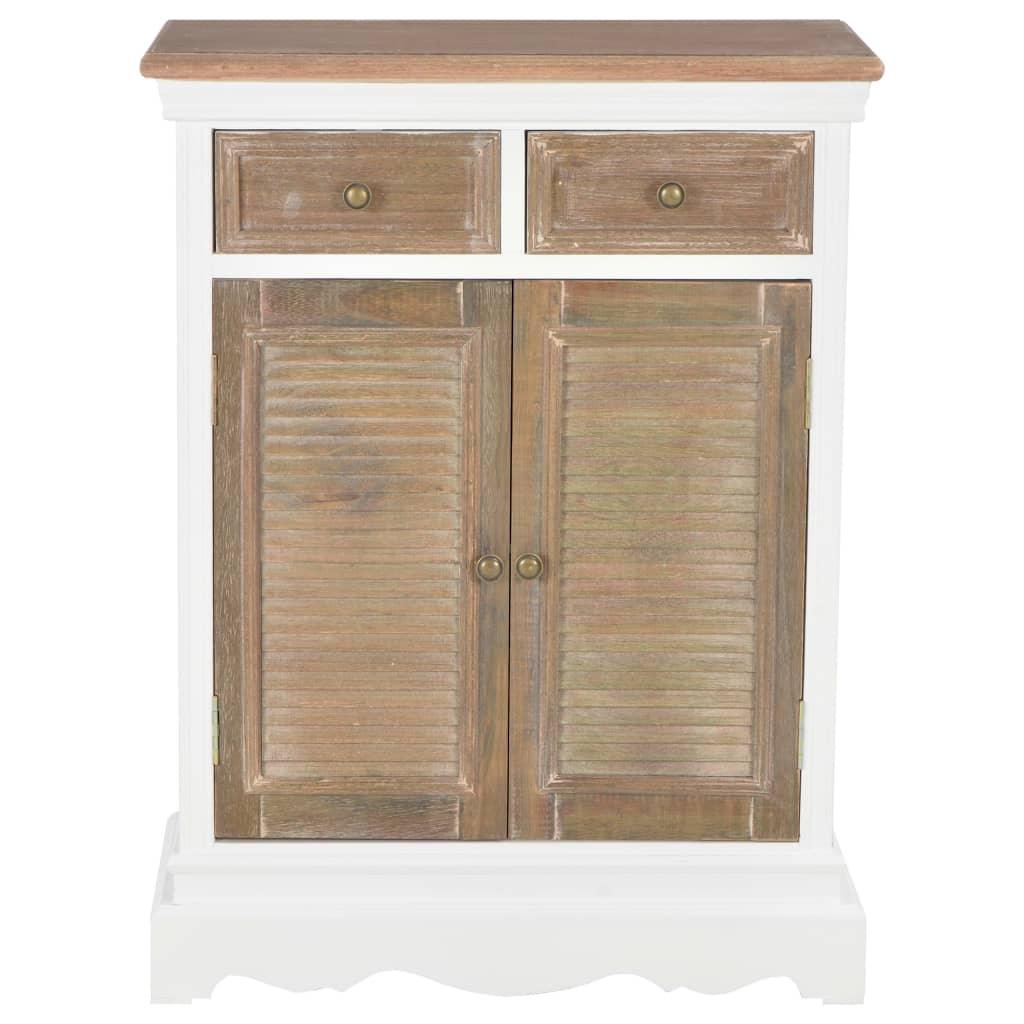 Buffet bahut armoire console meuble de rangement blanc 80 cm bois massif 4402214 - Helloshop26