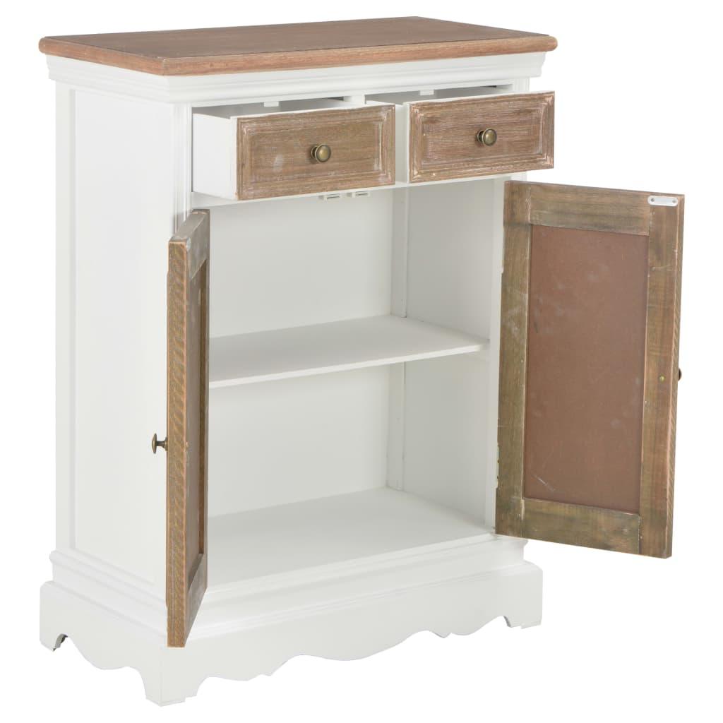 Buffet bahut armoire console meuble de rangement blanc 80 cm bois massif 4402214 - Helloshop26