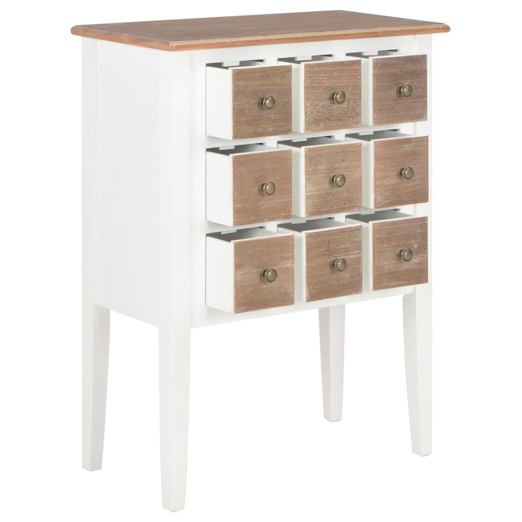 Buffet bahut armoire console meuble de rangement blanc 80 cm bois massif 4402224 - Helloshop26