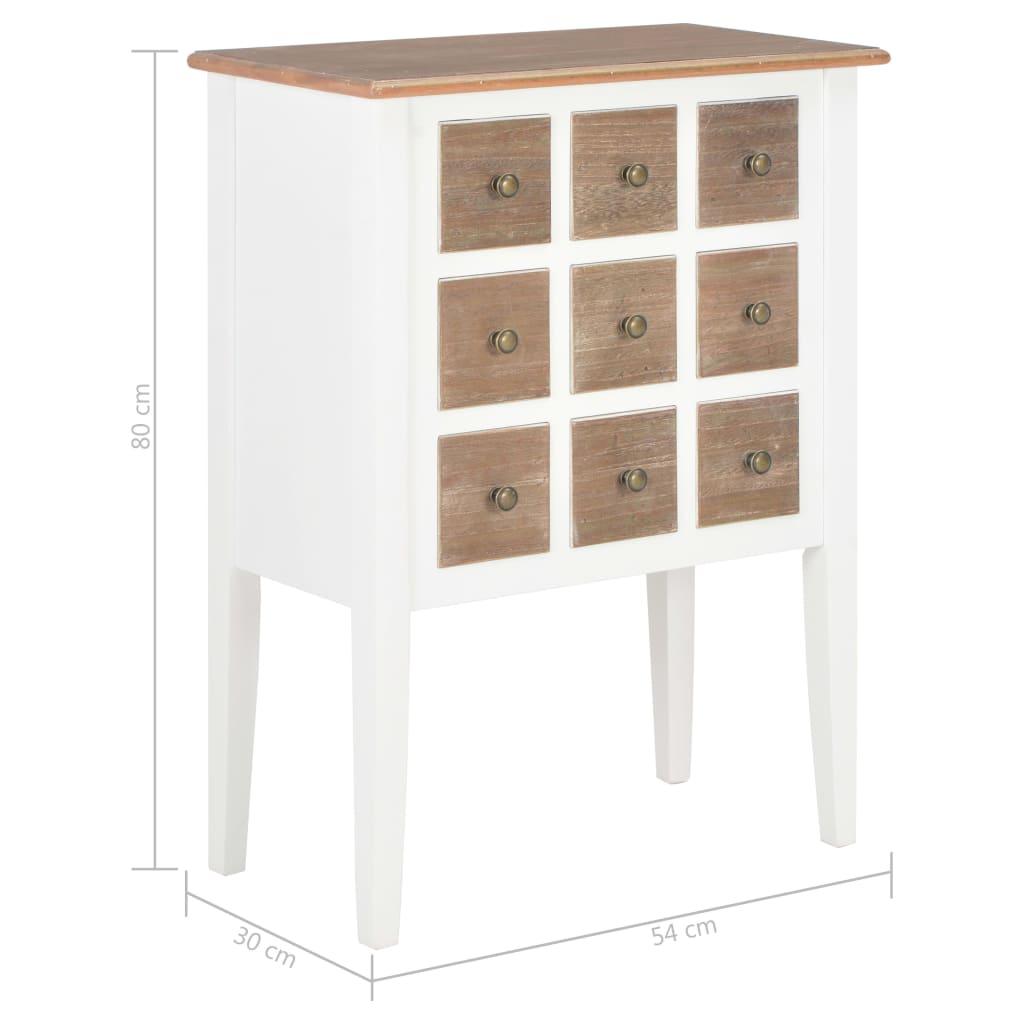Buffet bahut armoire console meuble de rangement blanc 80 cm bois massif 4402224 - Helloshop26