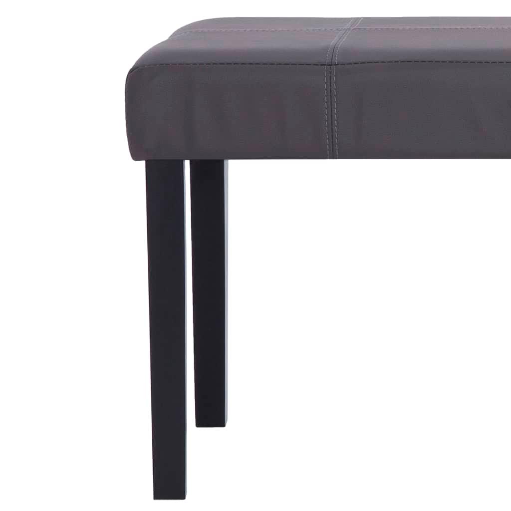 Banquette pouf tabouret meuble banc 106 cm gris similicuir 3002207 - Helloshop26
