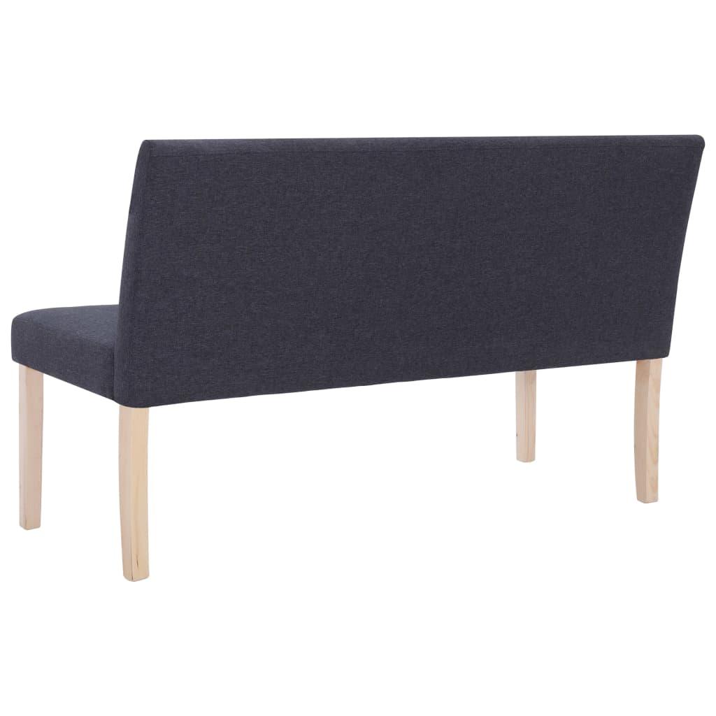 Banquette pouf tabouret meuble banc 139 cm gris foncé polyester 3002164 - Helloshop26