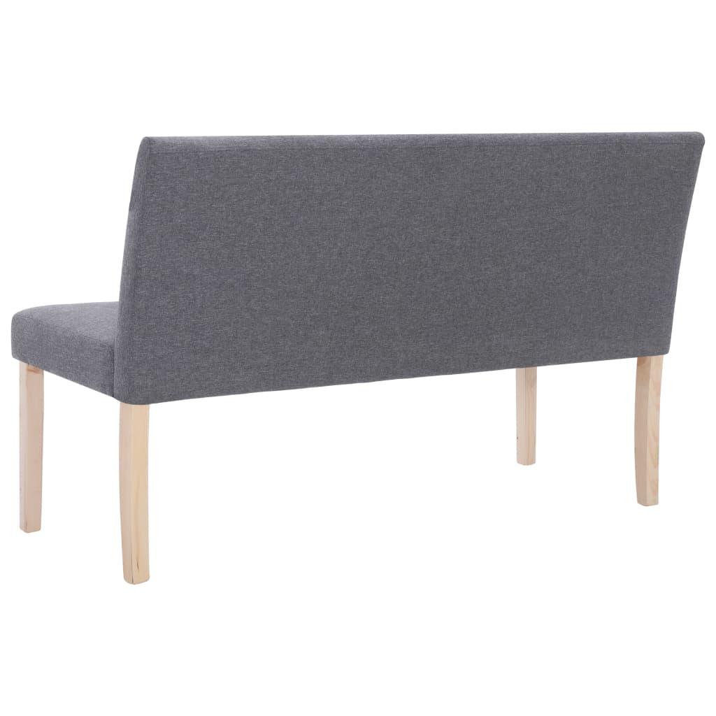 Banquette pouf tabouret meuble banc 139 5 cm gris clair polyester 3002101 - Helloshop26