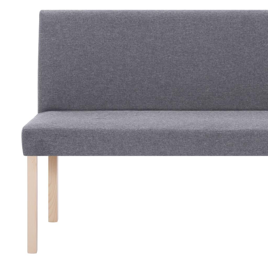 Banquette pouf tabouret meuble banc 139 5 cm gris clair polyester 3002101 - Helloshop26