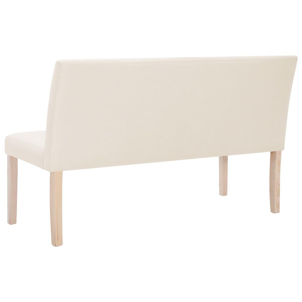 Banquette pouf tabouret meuble banc 139 5 cm crème polyester 3002060 - Helloshop26