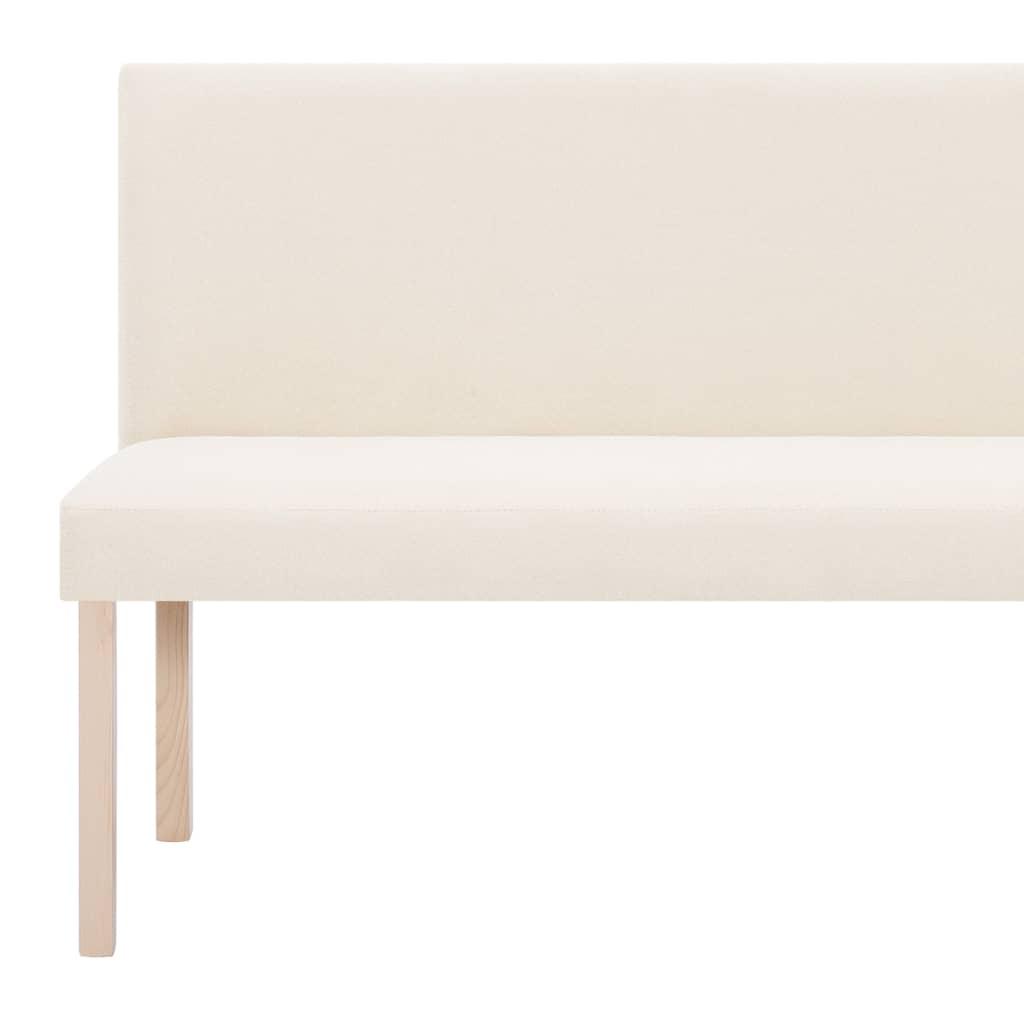 Banquette pouf tabouret meuble banc 139 5 cm crème polyester 3002060 - Helloshop26