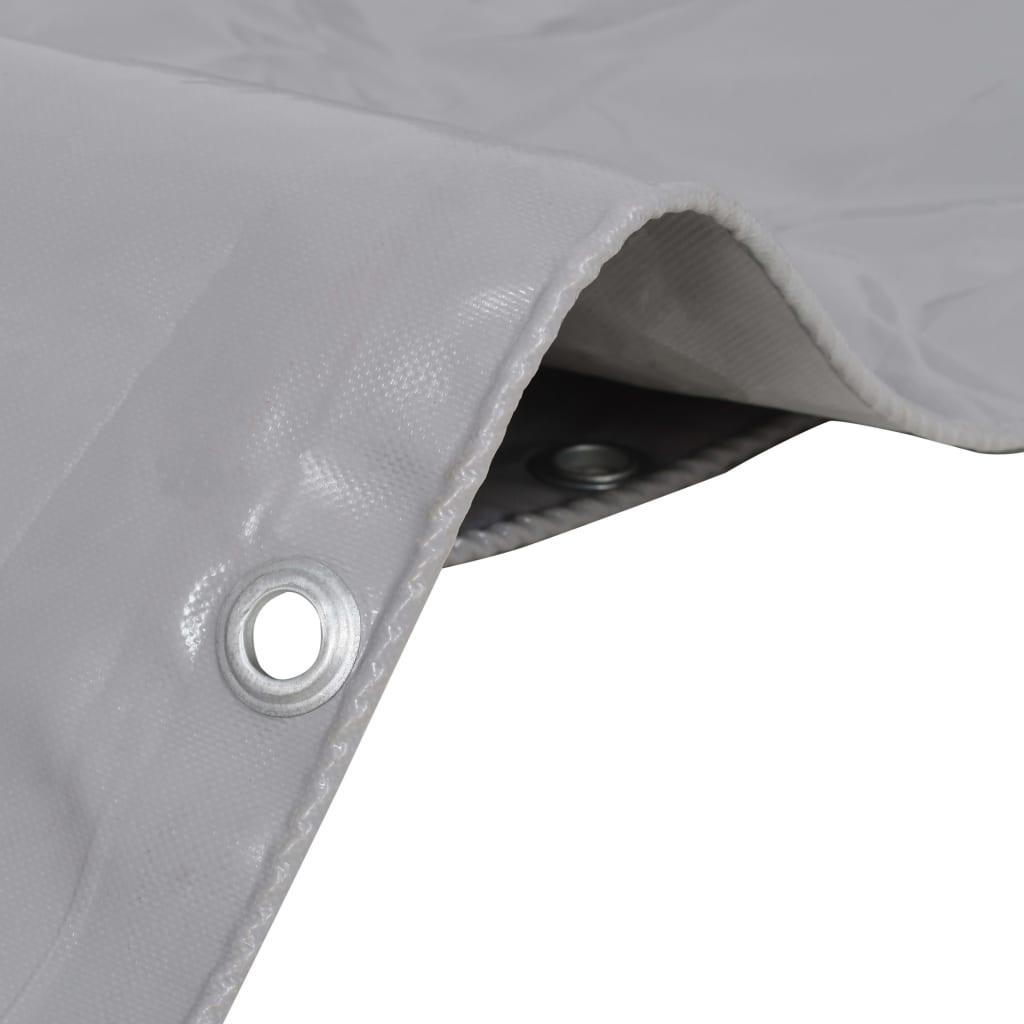 Bâche couverture de protection housse de protection imperméable contre UV camping meubles de jardin voitures bateau extérieur 6 x 8 m gris 02_0002183 - Helloshop26