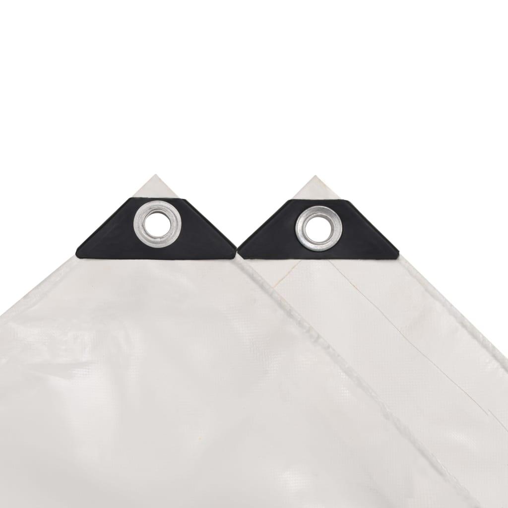Bâche polyvalente et résistante 650 g / m² 1,5 x 6 m blanc 02_0002198 - Helloshop26