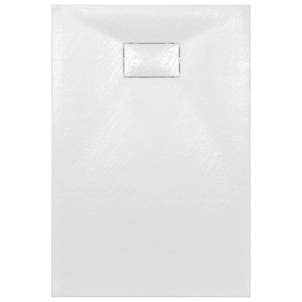 Bac de douche receveur de douche rectangulaire salle de bain maison intérieur trou de drain standard de 9 cm SMC 120 x 70 cm  blanc 02_0003446 - Helloshop26