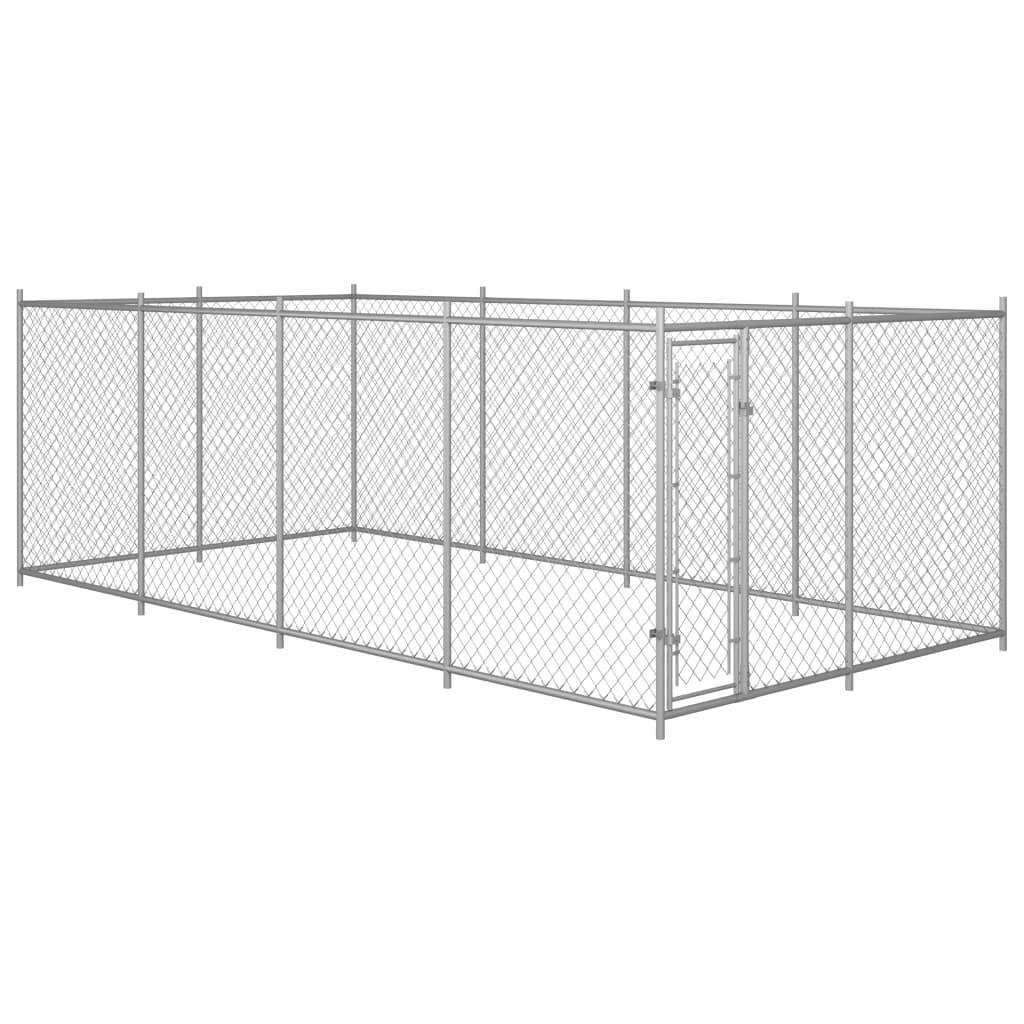 Chenil extérieur cage enclos parc animaux chien extérieur pour chiens 8 x 4 x 2 m 02_0000466 - Helloshop26