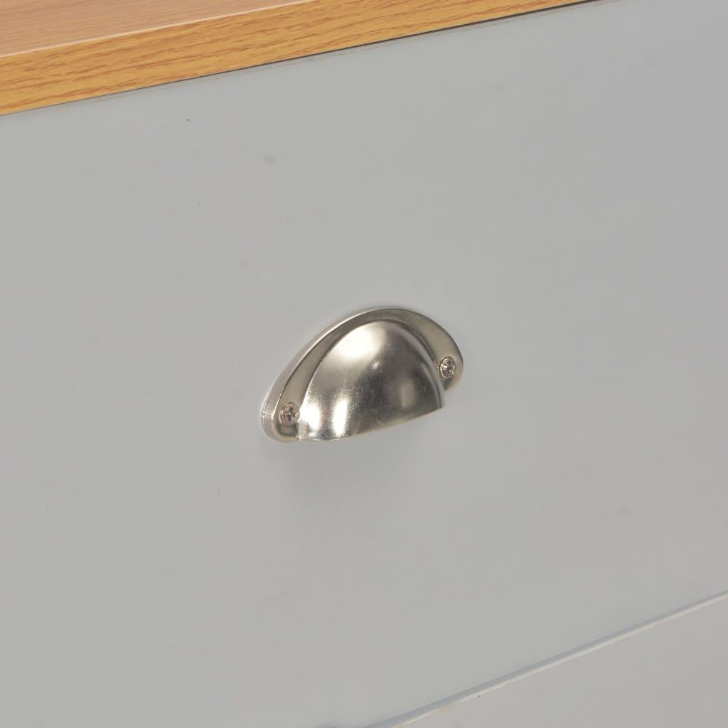 Buffet bahut armoire console meuble de rangement gris 112 cm 4402264 - Helloshop26