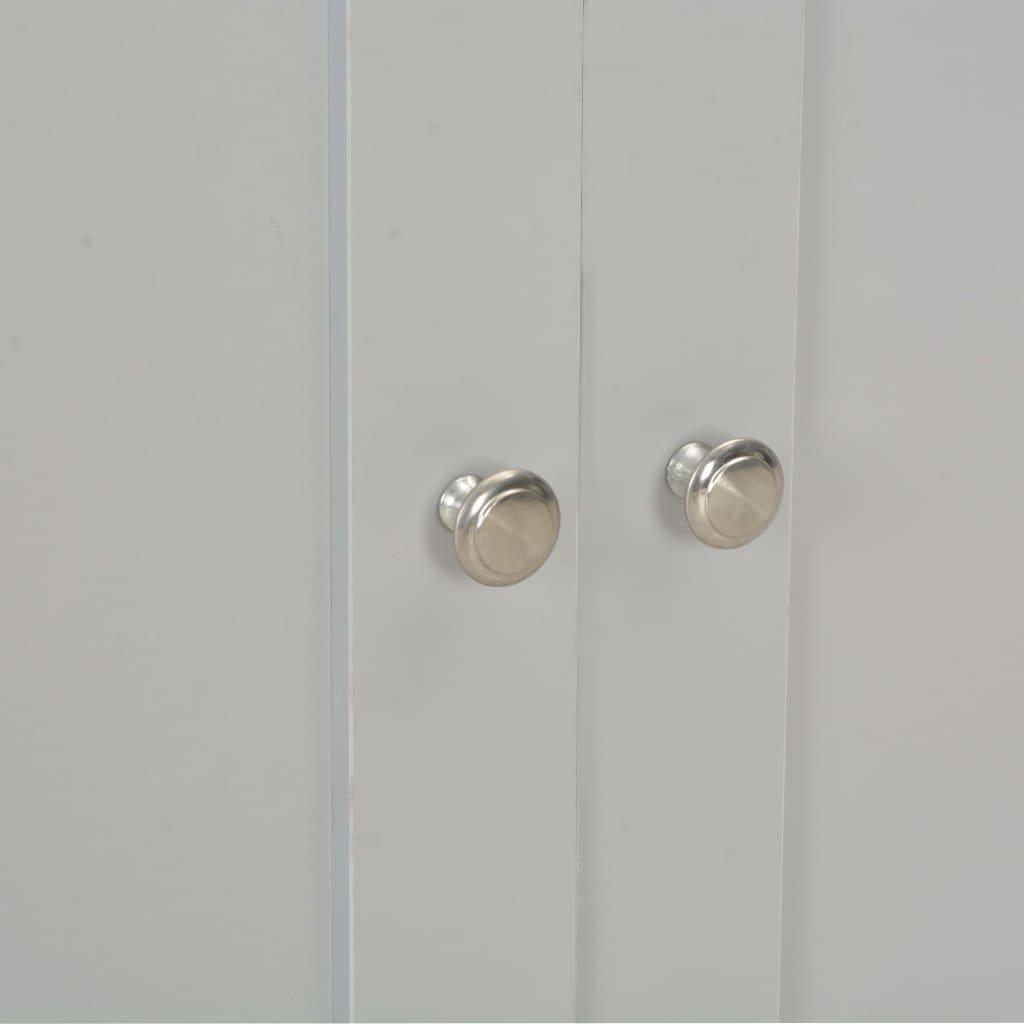 Buffet bahut armoire console meuble de rangement gris 112 cm 4402264 - Helloshop26