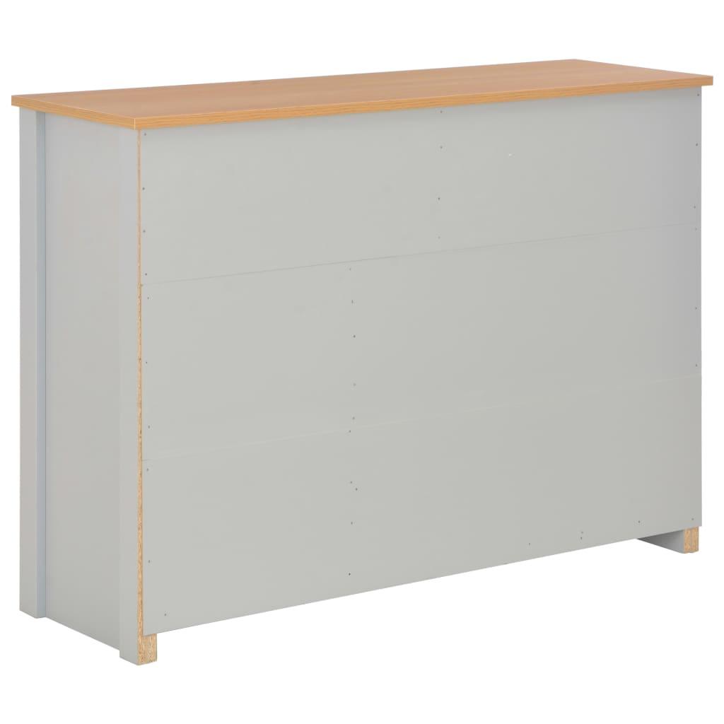 Buffet bahut armoire console meuble de rangement gris 112 cm 4402264 - Helloshop26