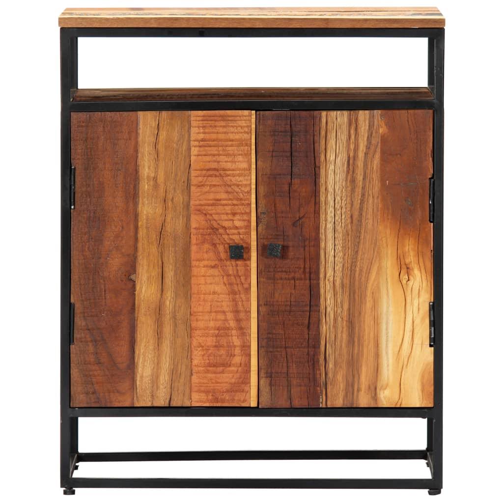 Buffet bahut armoire console meuble de rangement latérale 76 cm bois récupération massif et acier 4402059 - Helloshop26