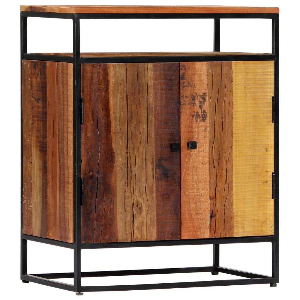 Buffet bahut armoire console meuble de rangement latérale 76 cm bois récupération massif et acier 4402059 - Helloshop26