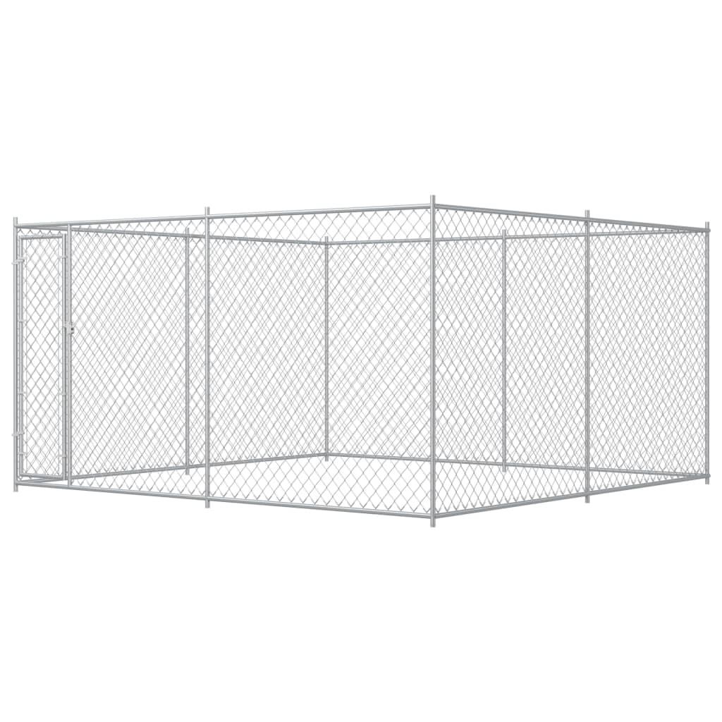 Chenil extérieur cage enclos parc animaux chien extérieur pour chiens 383 x 383 x 185 cm 02_0000462 - Helloshop26