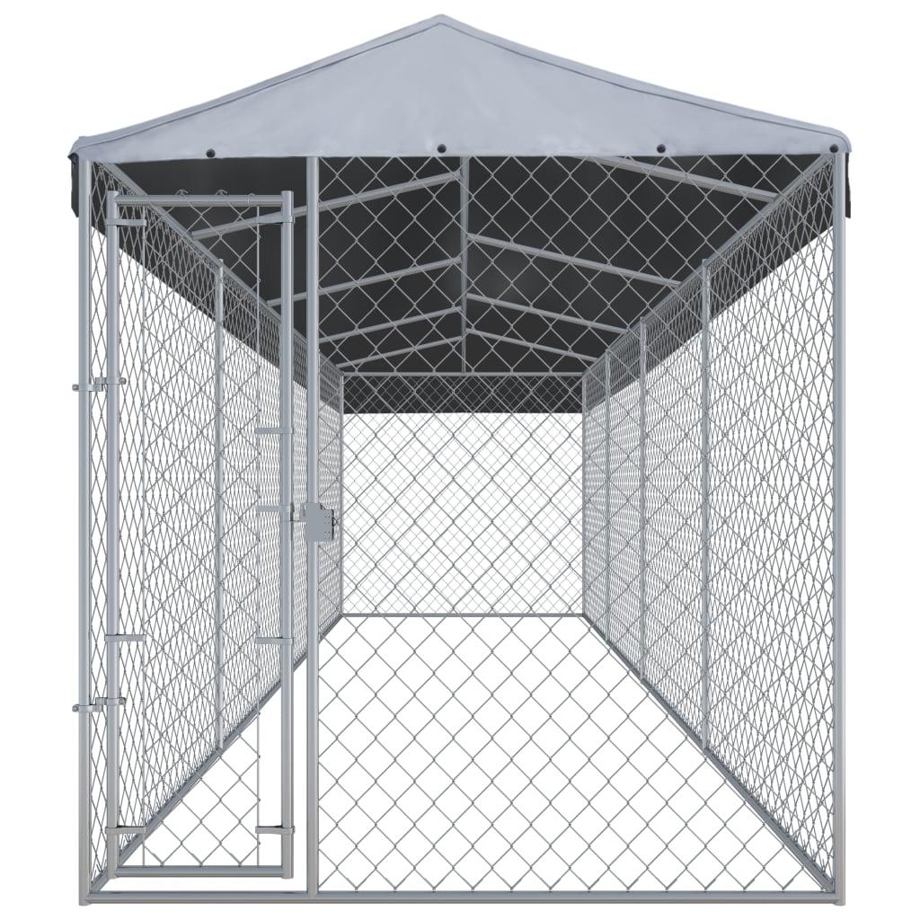 Chenil extérieur cage enclos parc animaux chien extérieur avec toit pour chiens 760 x 190 x 225 cm 02_0000456 - Helloshop26