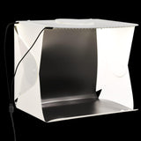 Boîte à lumière studio professionnel LED pliable 40 x 34 x 37 cm plastique blanc 02_0001408