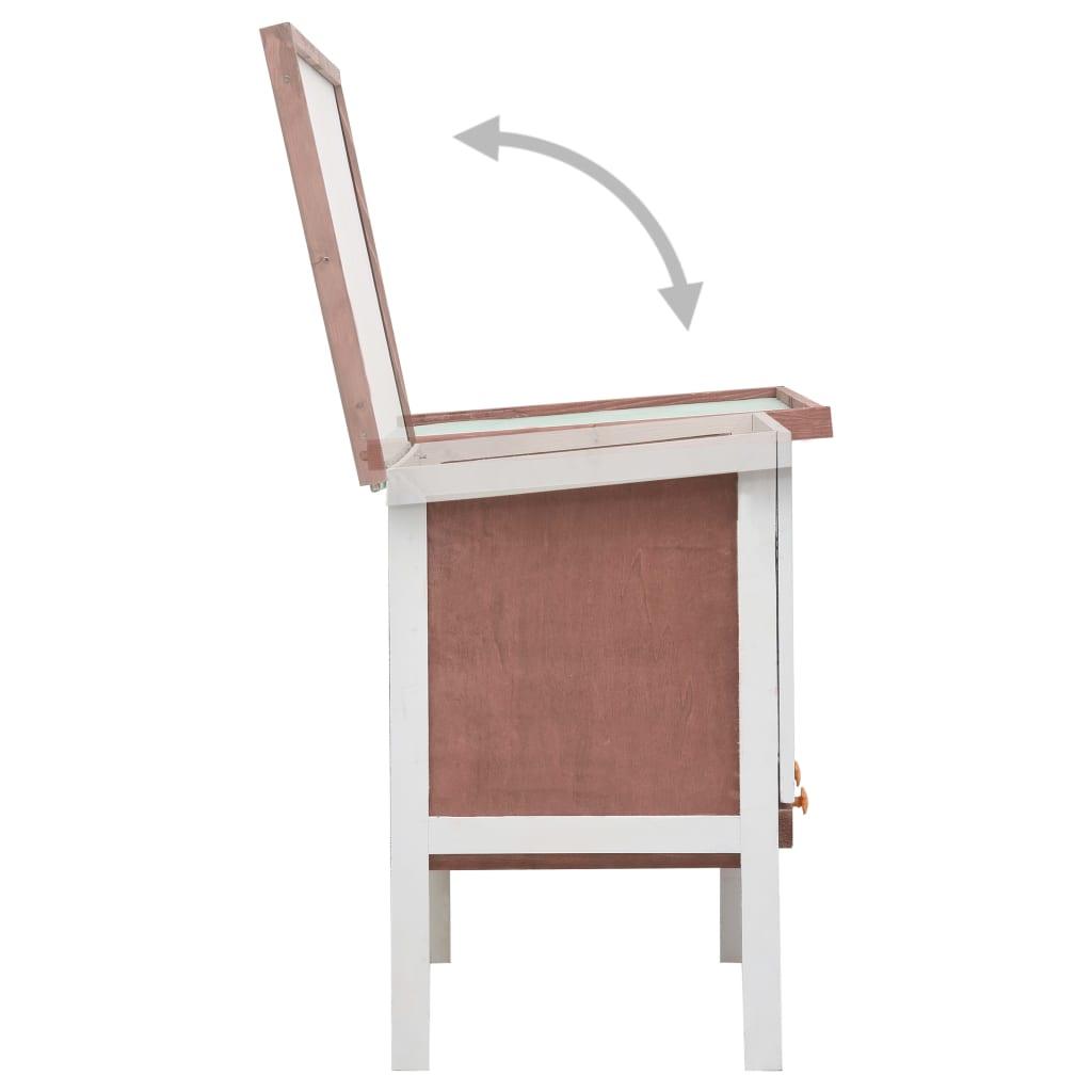 Clapier d'extérieur 1 niveau 90 x 45 x 65 cm marron bois 02_0000584 - Helloshop26