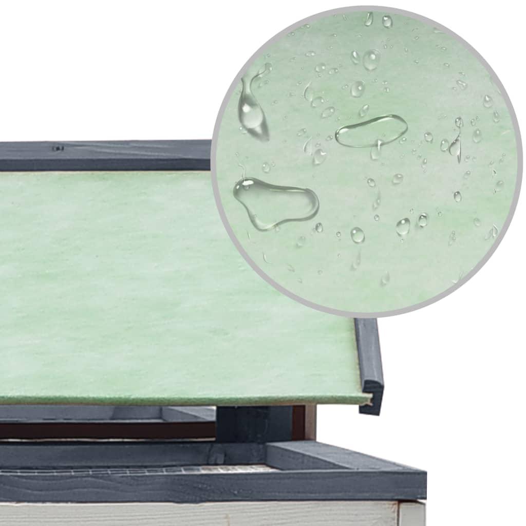 Clapier cage 303 x 60 x 86 cm pin massif et sapin gris 02_0000599 - Helloshop26