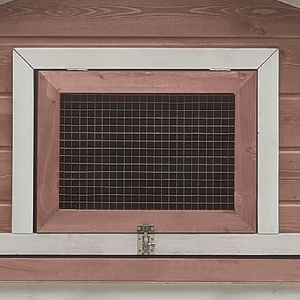 Clapier cage moka 303 x 60 x 86 cm pin massif et sapin 02_0000611 - Helloshop26